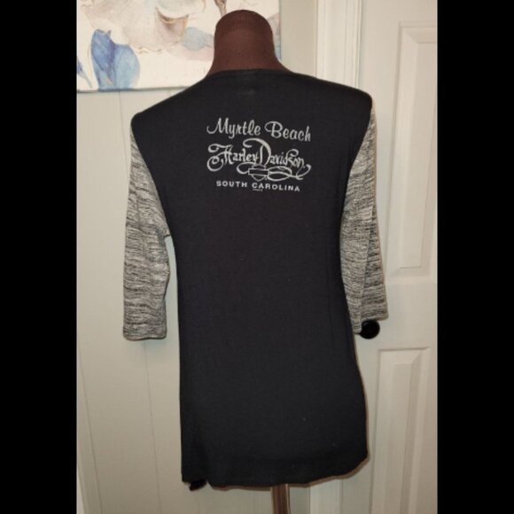 Harley-Davidson Shirt Women's Heather Grey Size M - Picture 5 of 7